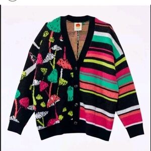 FARM Rio Multicolor Mushroom Cardigan